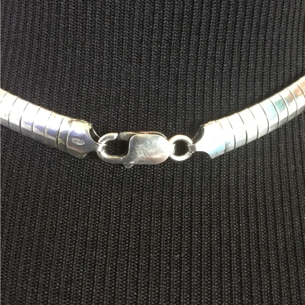 Vintage 925 Sterling Silver Necklace Italy Vtg - Picture 3 of 15